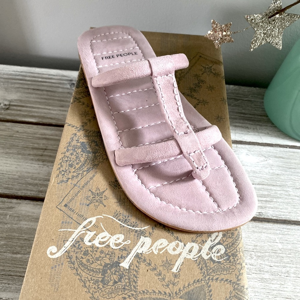 Free People Hadden Slides ✨ Thistle Pink Size 9 | sandals boho dusty rose mauve